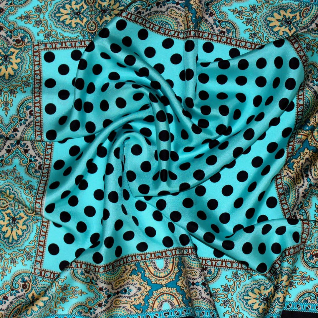 Lorenzo Cana Luxus Mädchen Seidentuch aufwändig bedrucktes Tuch 100% Seide 70 cm x 70 cm harmonische