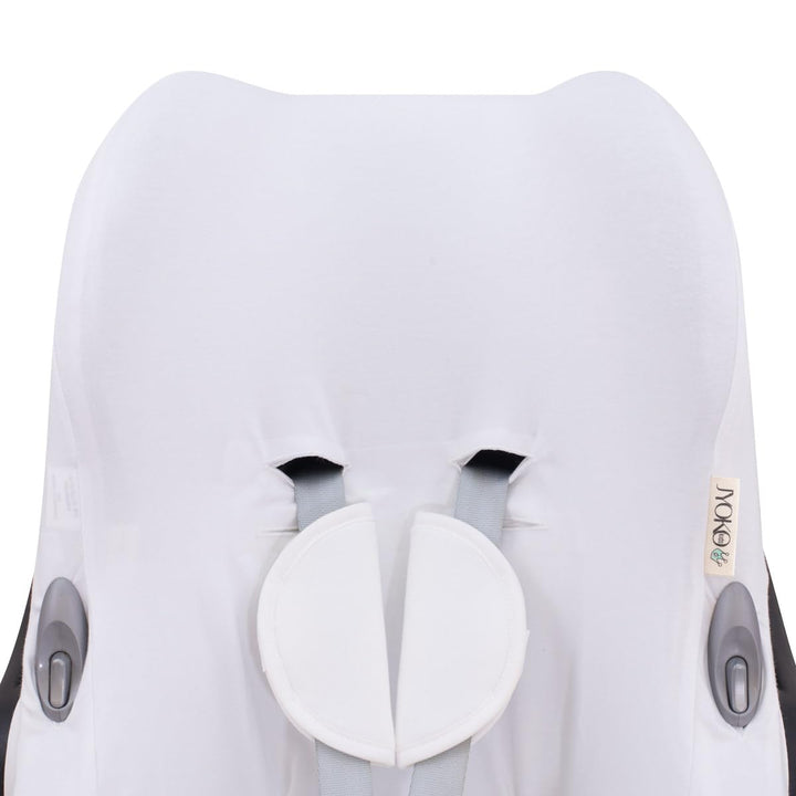 JYOKO KIDS Bezug für Autositz kompatibel mit Maxi Cosi Cabriofix, City Streety, aus Baumwolle (White
