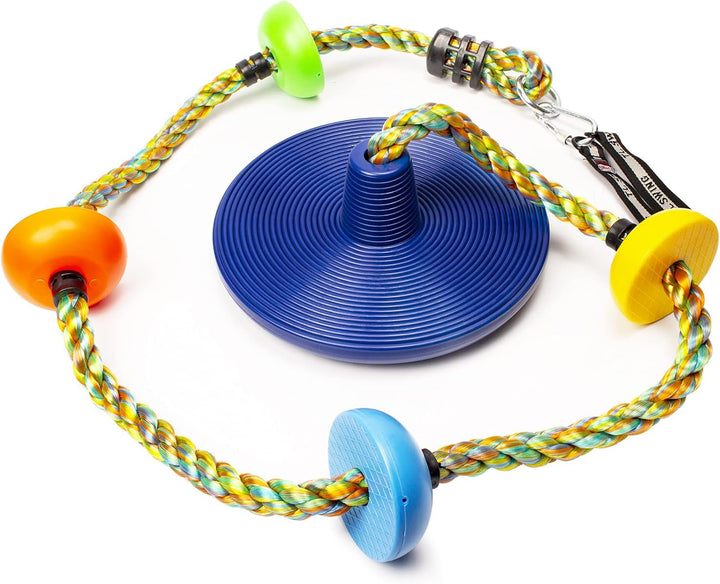 Katomi Kletterseil Schaukel Baum Kinderschaukel mit Plattform und Scheibenschaukel Sitz Set Spielset