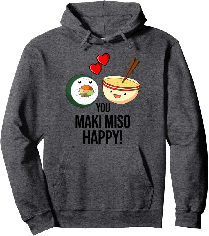 Lustig Sushi Maki Japanisches Essen Spruch Wasabi Soja Pullover Hoodie