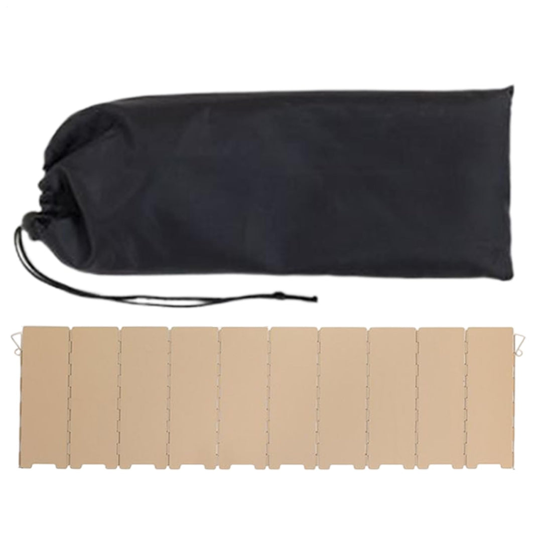 Campingkocher Windschutzscheibe – Faltbarer 10-Panel-Metall-Herd-Windschutz, Camping-Zubehör mit Auf