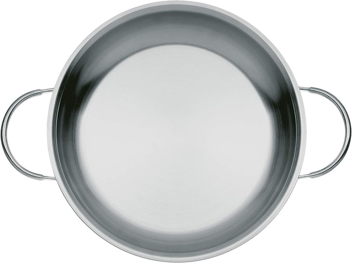 WMF Profi Servier-/ Bratpfanne 24 cm Induktion, Edelstahlpfanne unbeschichtet, Cromargan Edelstahl p