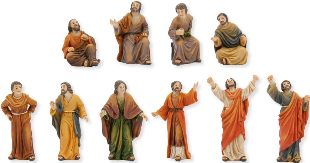 FADEDA 10x Passionsfiguren: Verurteilung, Volk/Höhe:9 cm/handbemalt/detailgetreue Krippen Figuren -