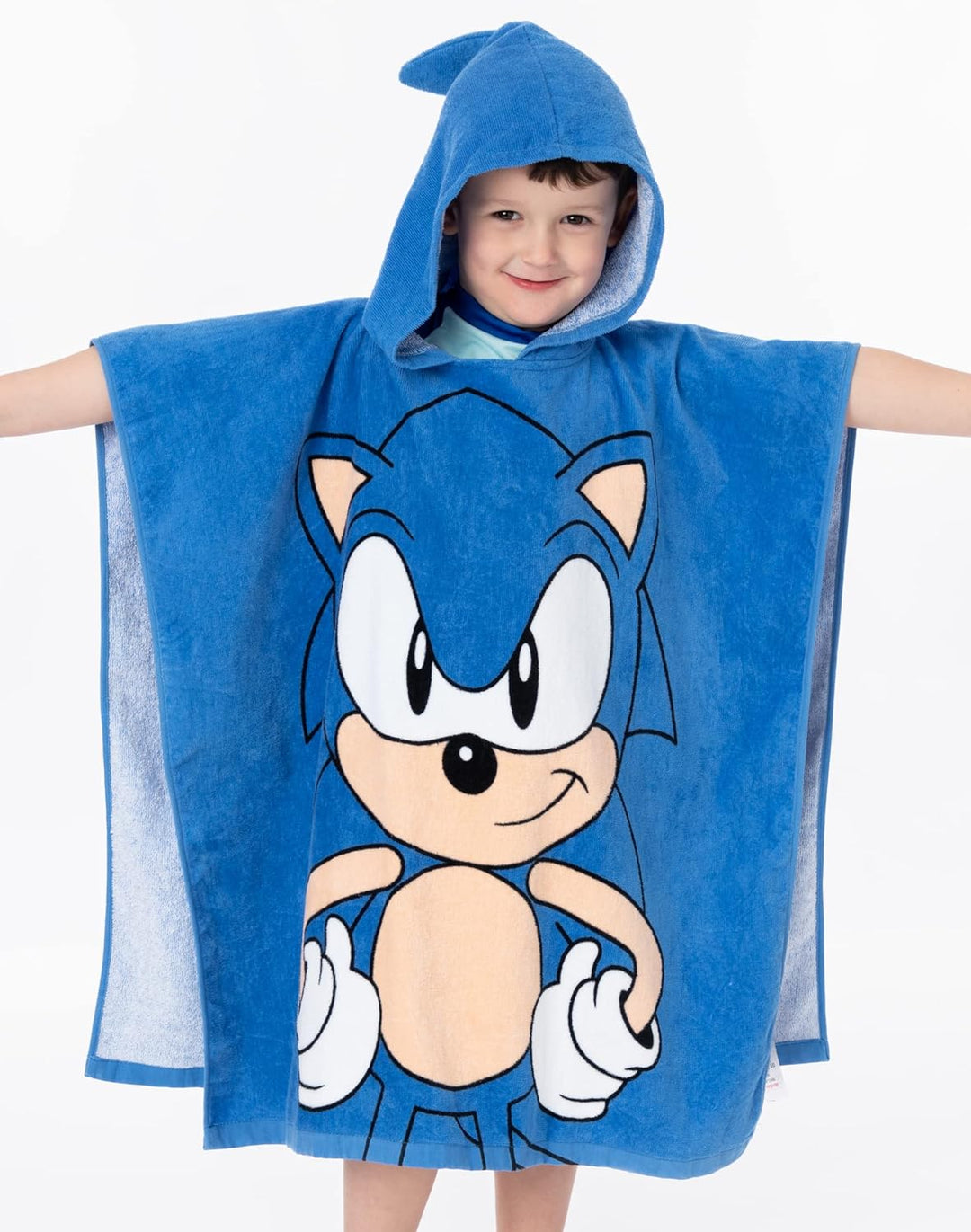 Sonic The Hedgehog Handtuch Poncho Kinder Kleinkinder | Mädchen Jungen Spiel Film Charakter Kinder B