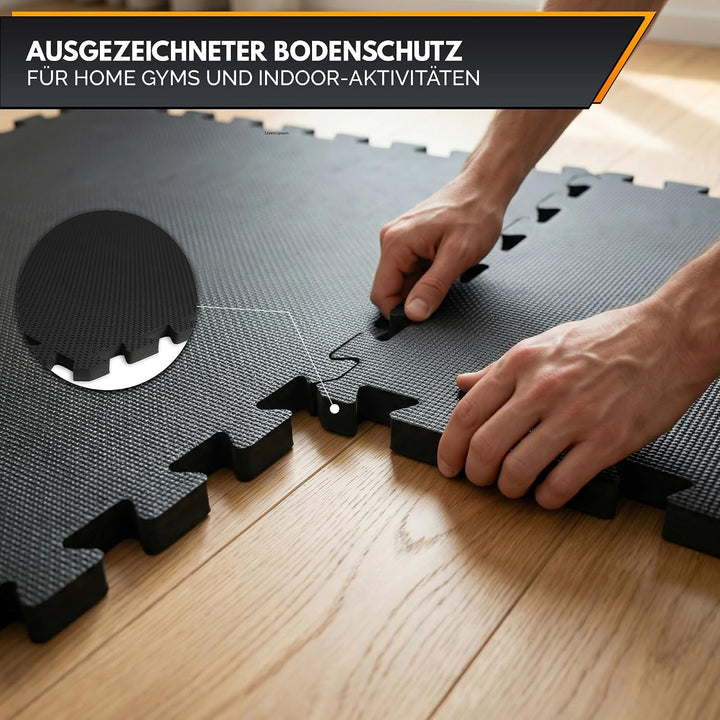 GORNATION Bodenschutzmatte Fitness, rutschfeste Schutzmatte für Fitnessgeräte, Bodenschutzmatte Puzz