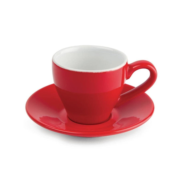 Olympia gk070 Café Espresso Tasse, 100 ml, 3,5 OZ, Rot (12 Stück), Rot