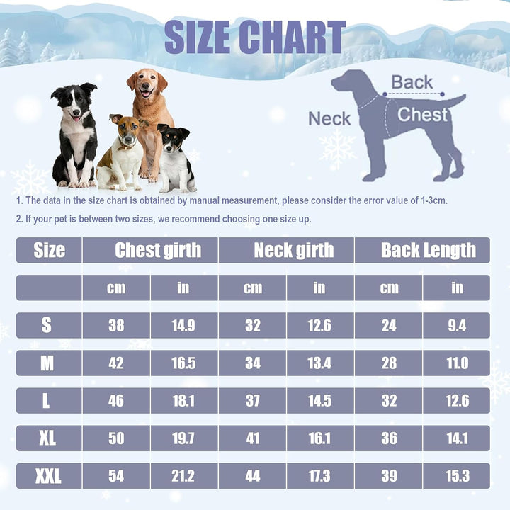 FEimaX Warme Hundemantel Winddichte Haustier Winter Fleece Hundejacke Winterweste mit D-Ring Hundekl
