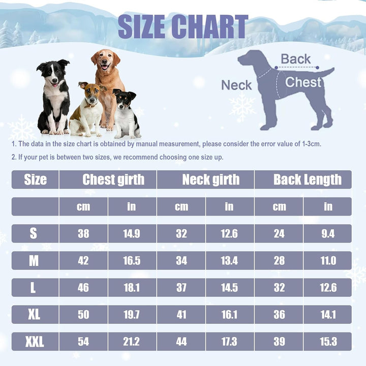 FEimaX Warme Hundemantel Winddichte Haustier Winter Fleece Hundejacke Winterweste mit D-Ring Hundekl