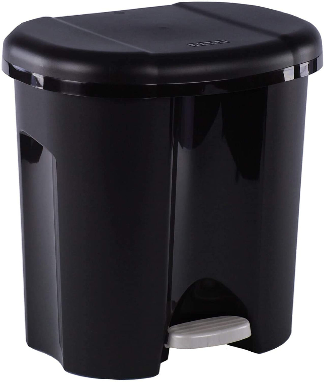 Rotho Duo Mülleimer 2x 10l zur Mülltrennung mit Deckel, Kunststoff (PP recycelt) BPA-frei, schwarz,