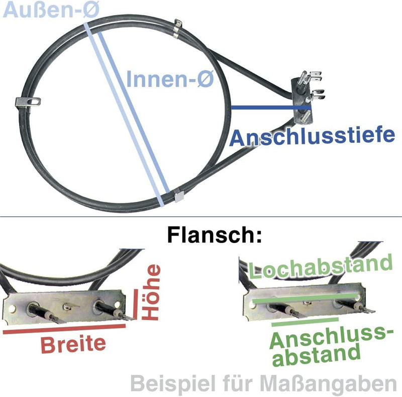 easyPART Kompatibel/Ersatz für Küppersbusch 20.23945.010 Heizung Heizelement Heissluft Backofenheizu