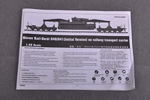 Trumpeter 00208 Modellbausatz Mörser Karl Gerät 040/041 auf Eisenbahn-Transport-Trailer