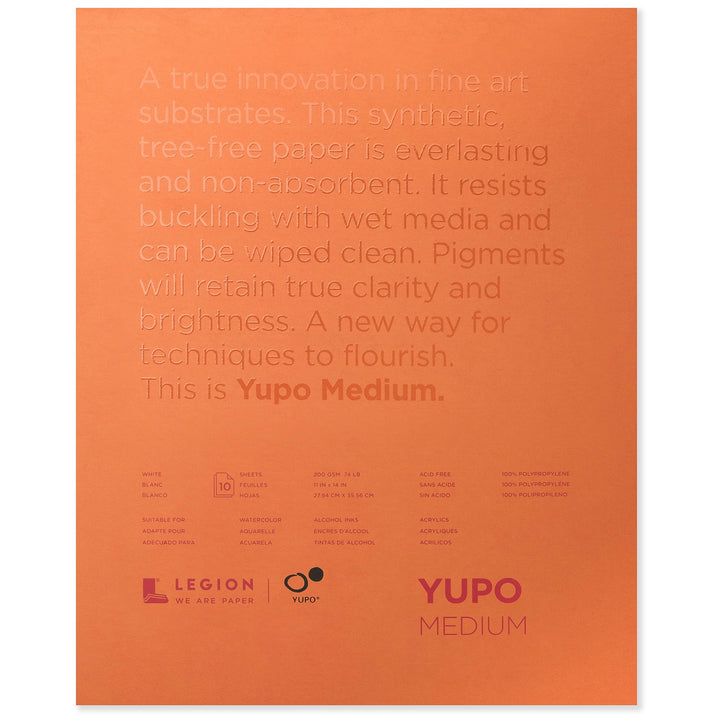 Yupo Paper 27,9 cm x 35,6 cm 10 Blatt/Pack-weiss 33.5 kg, sonstiges, mehrfarbig.