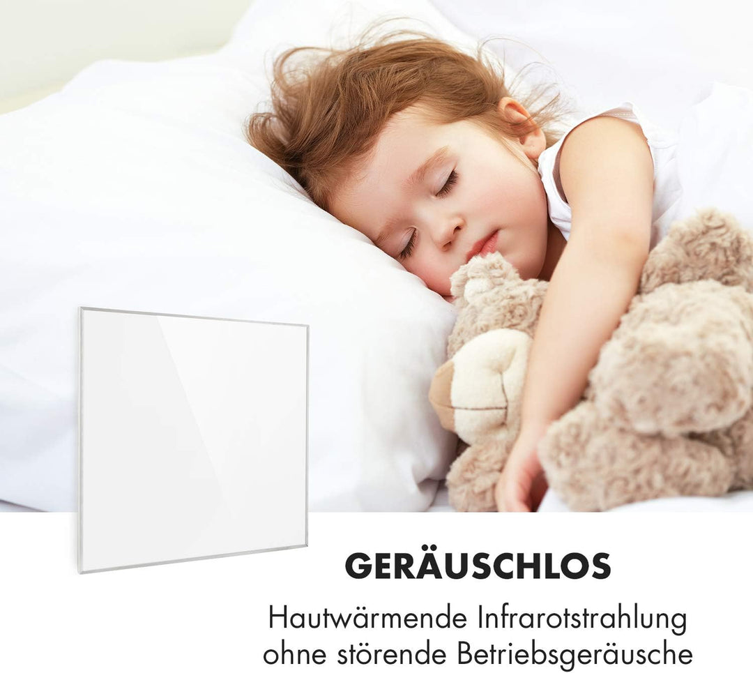 Klarstein Infrarotheizung mit Thermostat, 360W Elektroheizung, Infrarotheizung zur Wandmontage, IR m