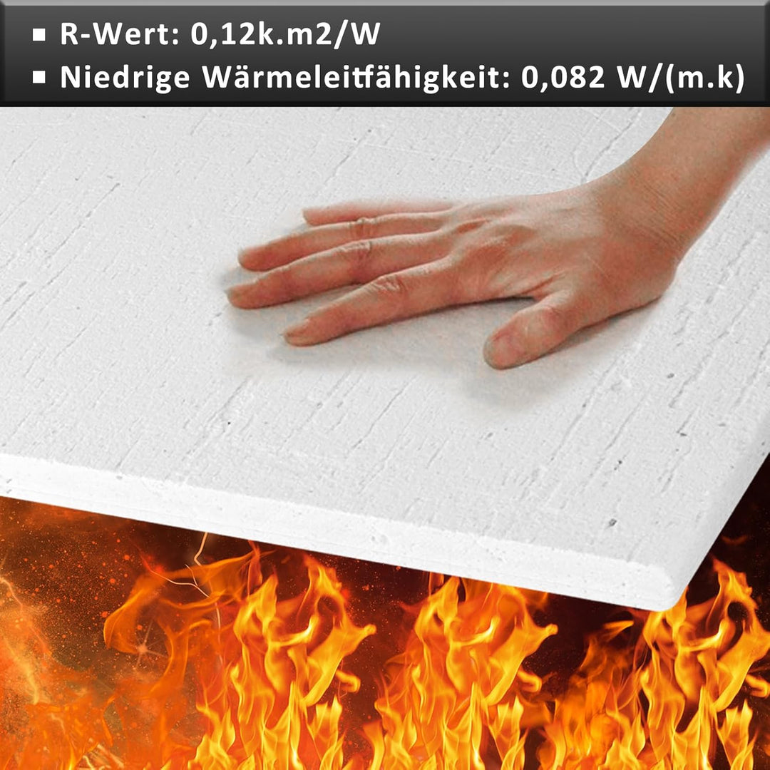 BXI Keramikfaser-Wärmedämmplatte, 30 x 20 cm, Dicke: 1 cm, 1 Stück, anorganisch, schwer entflammbar,