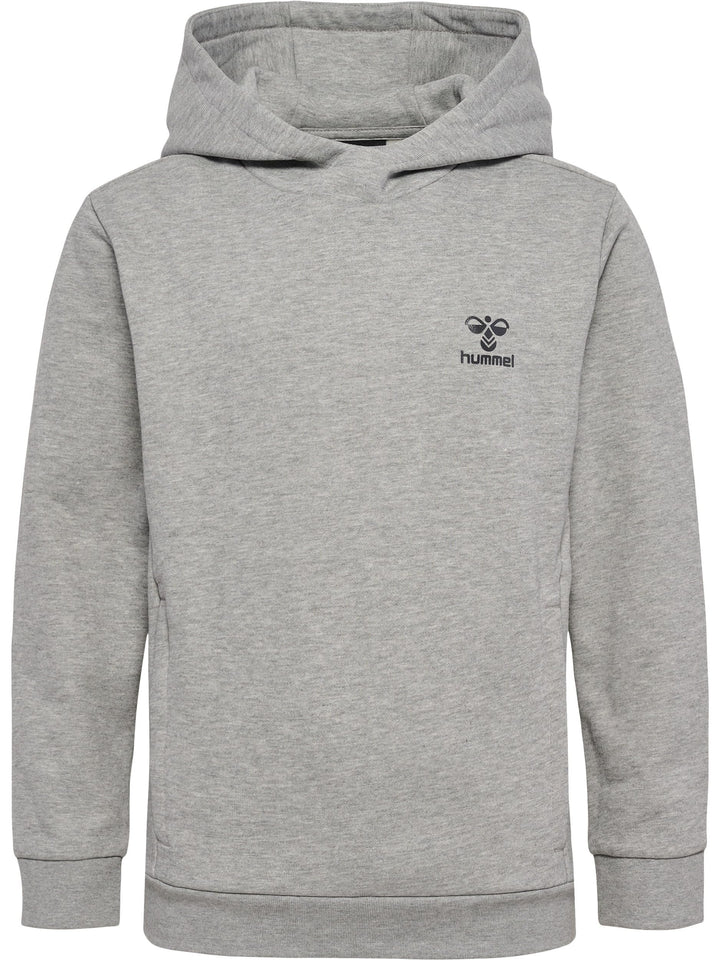 hummel Uni_Kids Hmloffgrid Hoodie Kids Hooded Sweatshirt 128 Grey Melange/Forged Iron, 128 Grey Mela