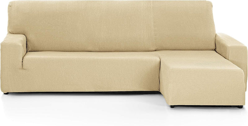 Martina Home - Sofabezug für Chaise Longue, Modell Túnez, Stoff, Beige, kurzes Eckteil rechts kurzer