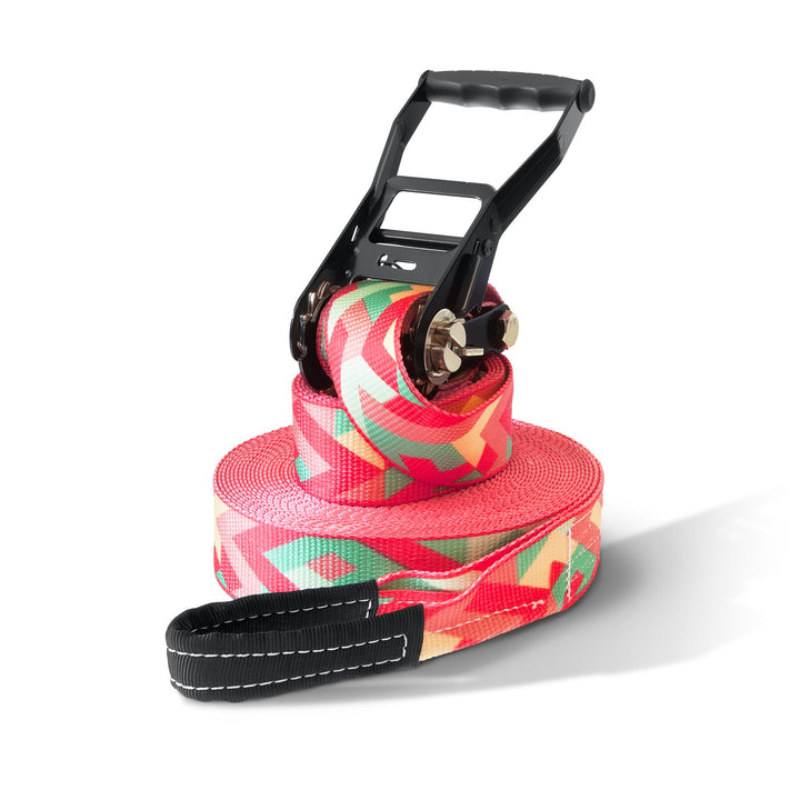 Slackline Set, Zig Zag, 15-35m Länge, Komplettset für Kinder, Anfänger, Fortgeschrittene und Profis,