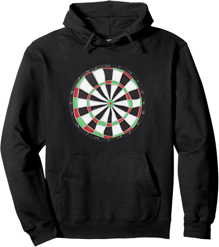 Tolles Geschenk für Dartspieler gezeichnetes Dartboard Darts Pullover Hoodie