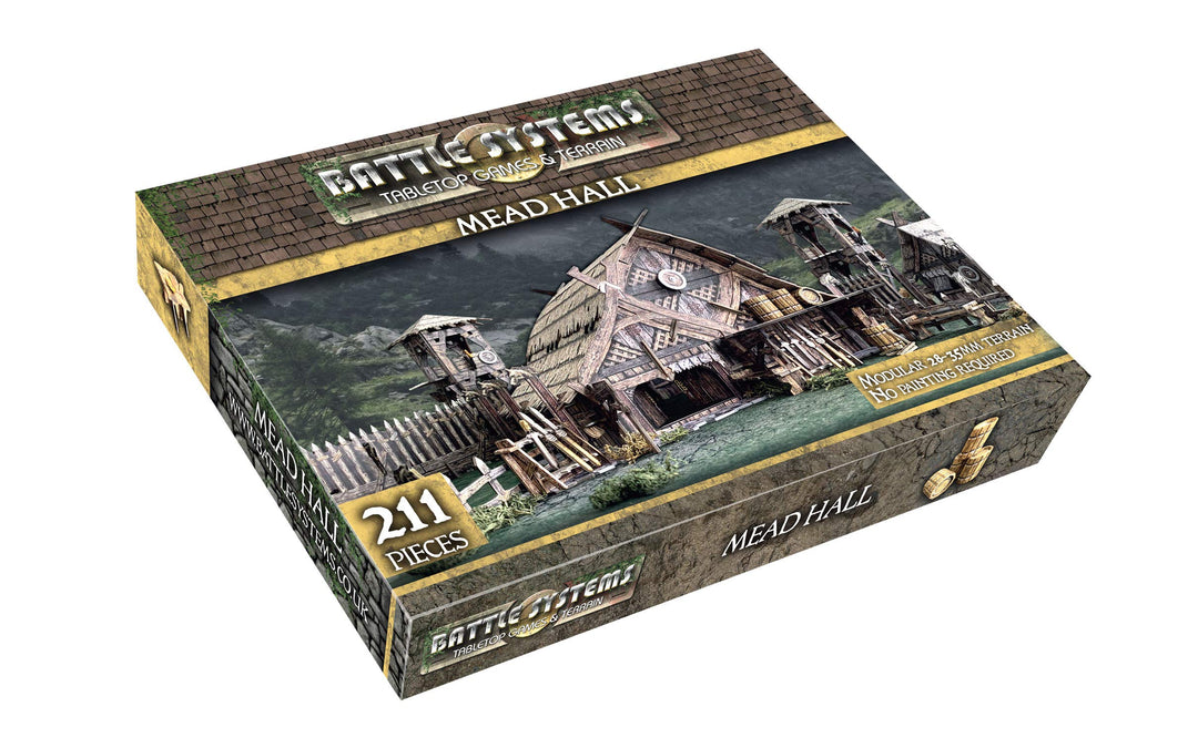 Fantasy Battle Systems Wargames Terrain - Mead Hall - Multi Level Tabletop War Game Board - Wargamin