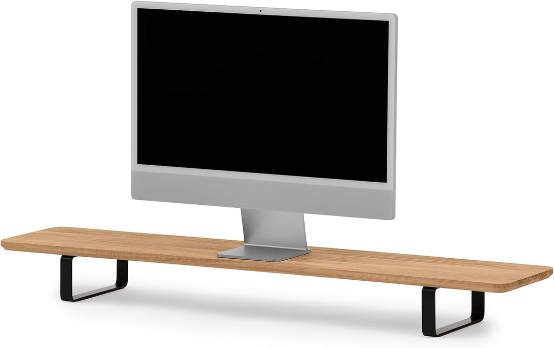 Oakywood Monitorständer für 2 PC-Monitore, 105 x 23 cm (41,3" x 9"), aus Massivholz (Eiche oder Nuss