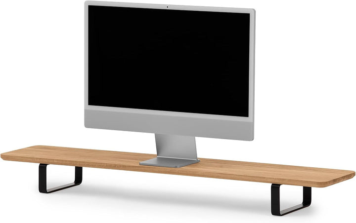Oakywood Monitorständer für 2 PC-Monitore, 105 x 23 cm (41,3" x 9"), aus Massivholz (Eiche oder Nuss