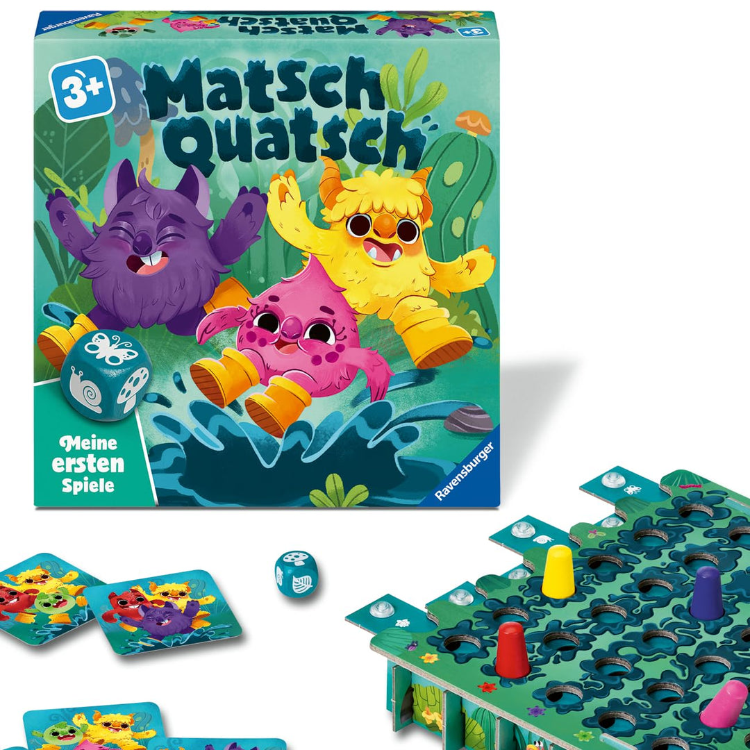 Ravensburger 12010001 Matsch Quatsch - Meine ersten Spiele: Kinderspiele, Spiele ab 3 Jahre, Laufspi