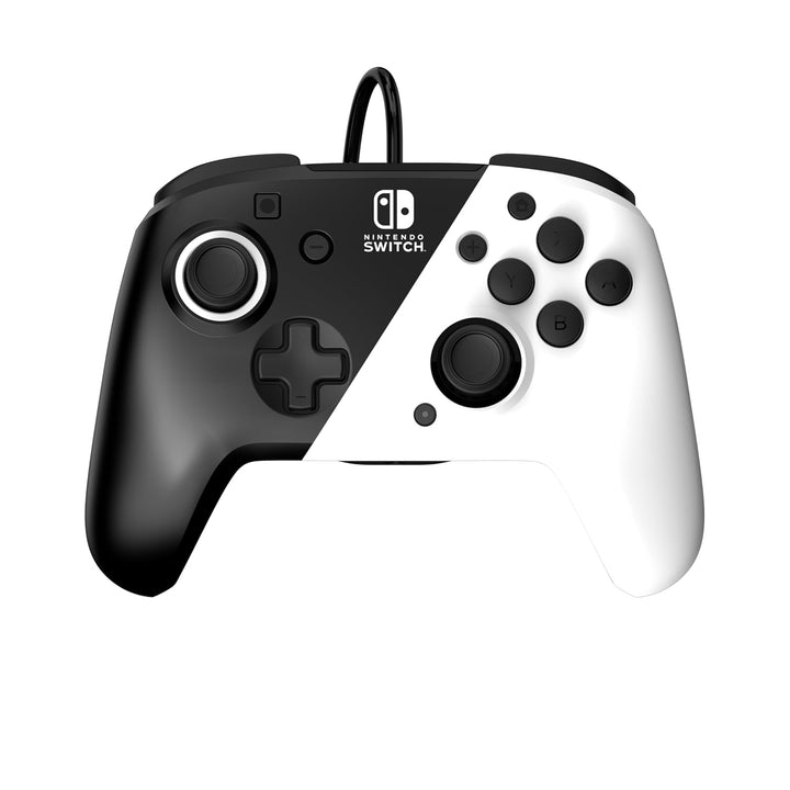 PDP Gaming Faceoff Deluxe+ verkabelt Switch Pro Controller - Schwarz and weiss - Offiziell Lizenzier