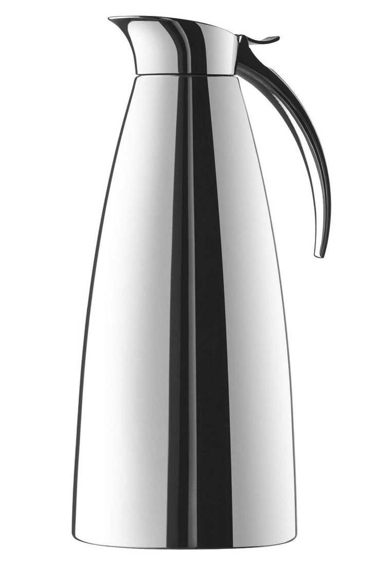 Emsa Eleganza Isolierkanne 502664 | 1,3 L Fassungsvermögen | Easy Open Verschluss | 12h heiss, 24h k