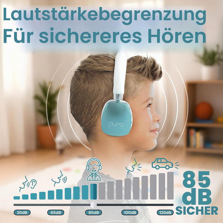 Puro Sound Labs PuroQuiet Plus Lautstärkebegrenzte On-Ear Active Noise Cancelling Bluetooth Kopfhöre