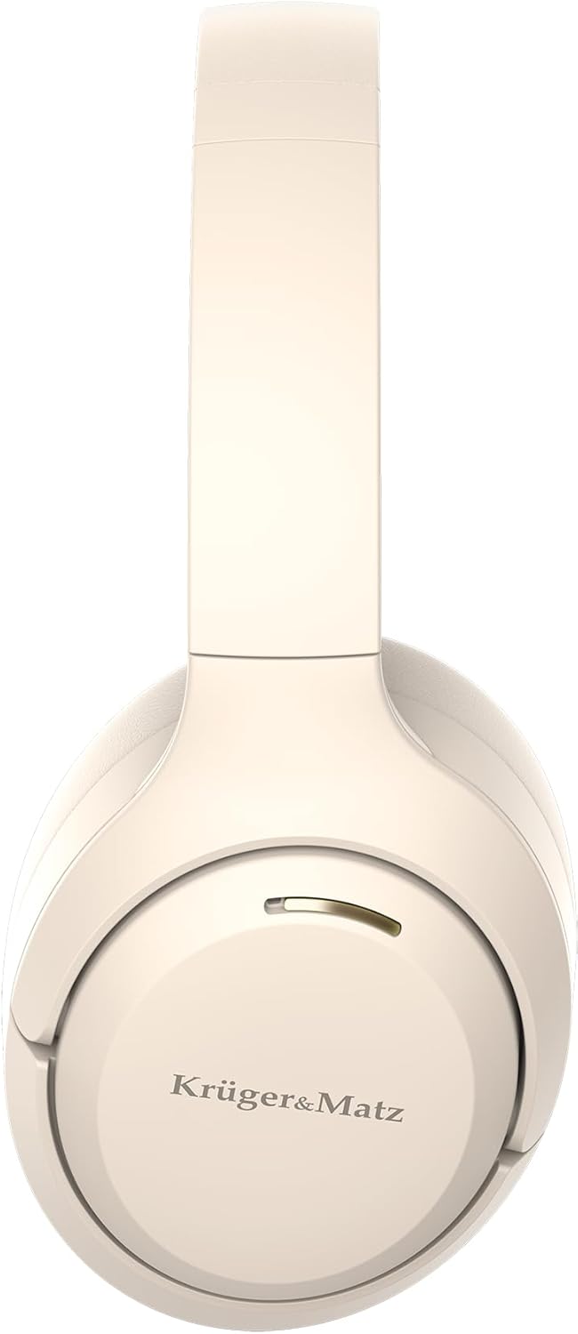 Krüger&amp;Matz Drahtlose Ohrhörer mit ANC F8A Eingebautes Bluetooth Mikrofon 5.4 Beige