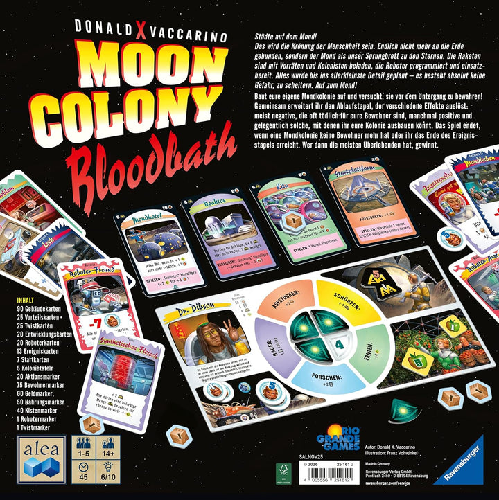 Ravensburger 25161 Alea Moon Colony Bloodbath - Brettspiel für Familien und Erwachsene ab 14 Jahren