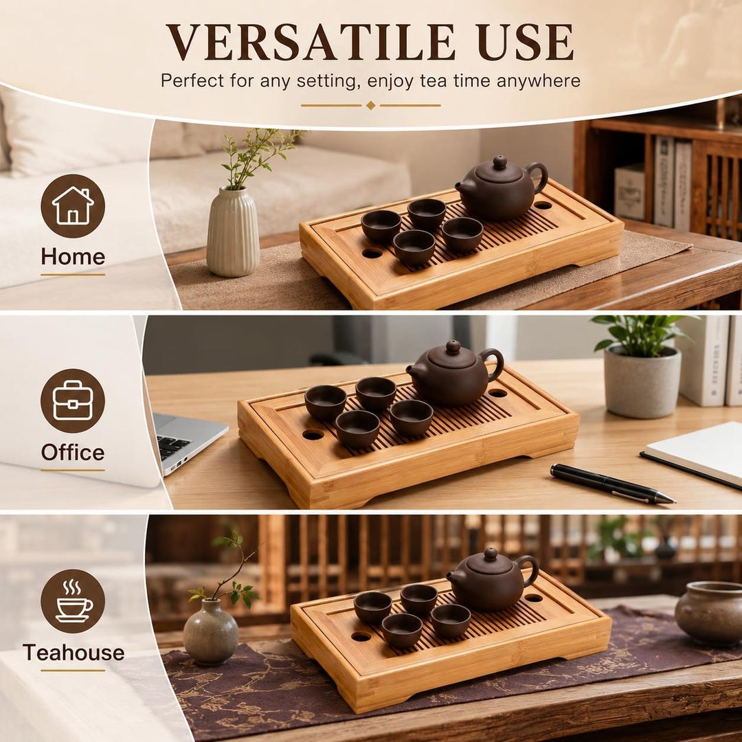Gongfu Teetablett, Chinesischen Tee Tisch Bambus Tee Tablett, Tee Serviertablett Chinesisch Kung Fu