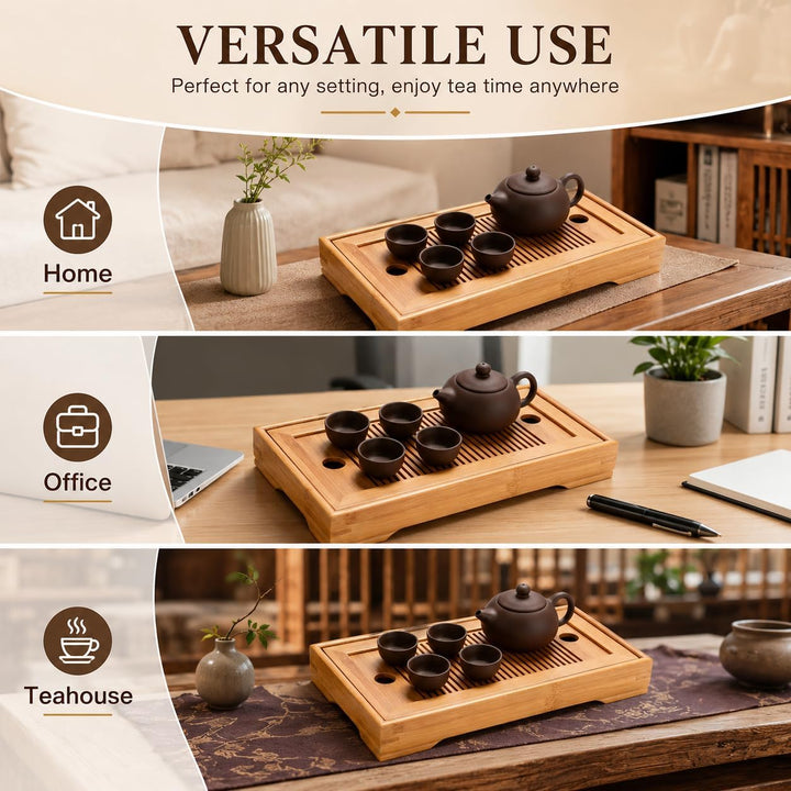 Gongfu Teetablett, Chinesischen Tee Tisch Bambus Tee Tablett, Tee Serviertablett Chinesisch Kung Fu