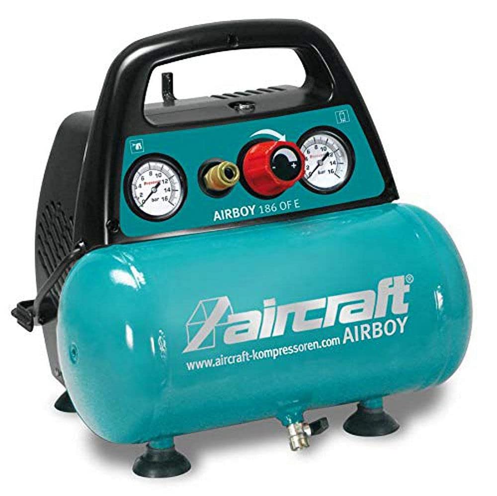 Aircraft Kompressor AIRBOY 186 OF E (handlicher Universalkompressor, 6L Tank, Ansaugleistung ca.: 18