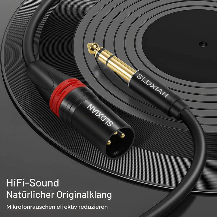 SLDXIAN XLR auf Klinke 6,35mm, XLR Mikrofonkabel Balanced Stereo 1/4 Zoll TRS Stecker auf XLR Stecke