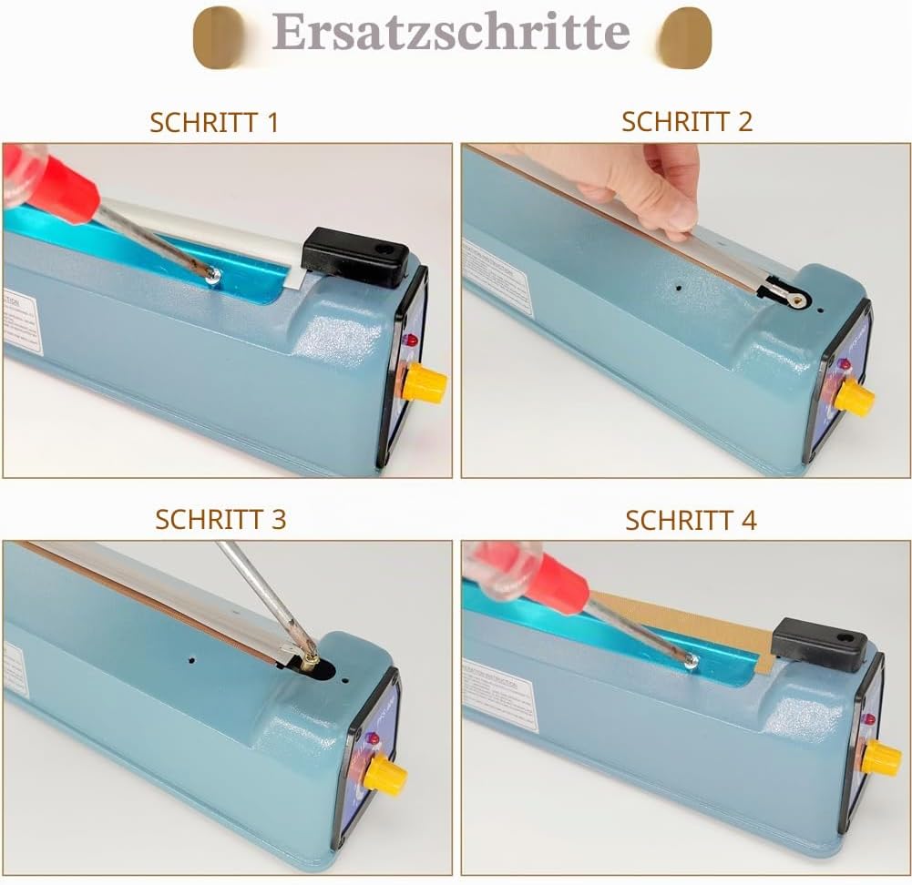 SEELAUGH 10 Stück Heisssiegelgerät Folienschweissgerät Ersatzteile(5mm breit), für die Meisten Manue