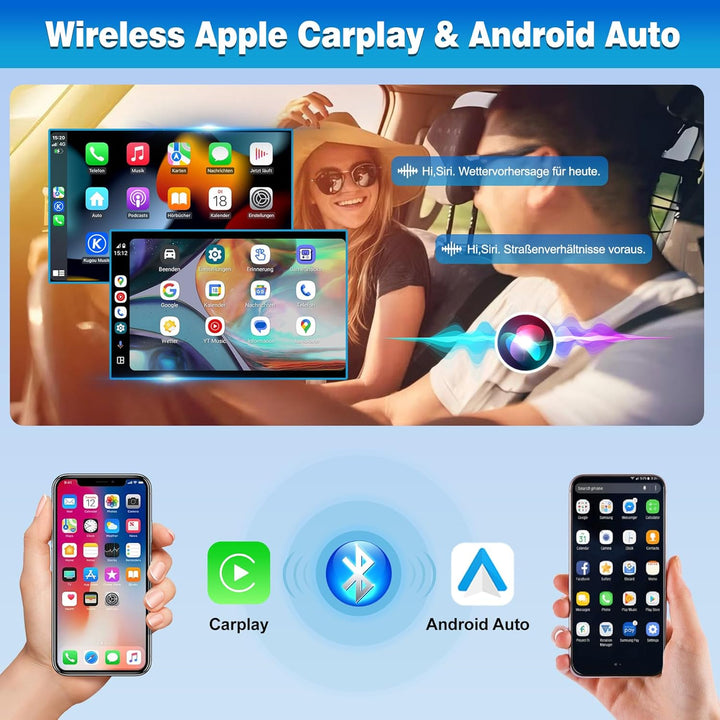 Bluetooth Radio für Audi A4/S4/RS4 B6/B7 2002-2008 mit CarPlay/Android Auto | Rückfahrkamera, GPS Na