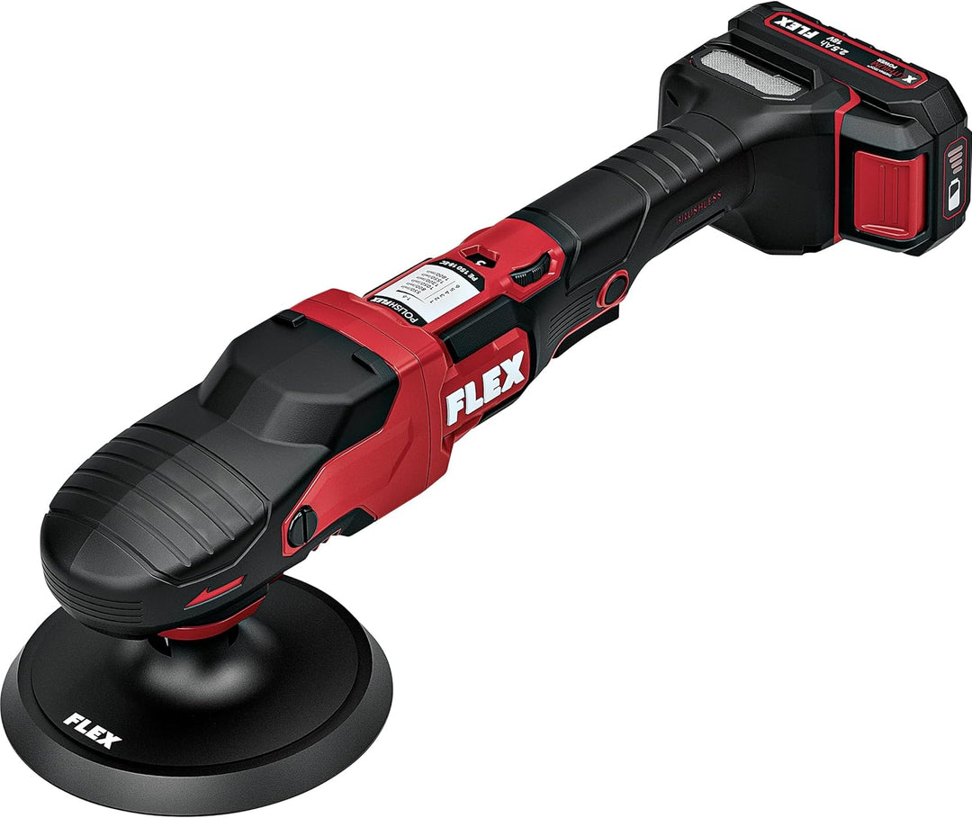Flex Akku-Rotationspolierer 18 V PE 150 18-EC Set (mit Gasgebeschalter, einfache Drehzahlverstellung