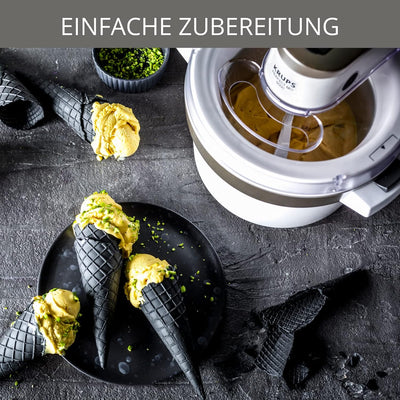 Krups GVS241 Eismaschine Venice Perfect Mix | 1L hausgemachtes Eis, Sorbet, Frozen Jogurth | Ohne Ko