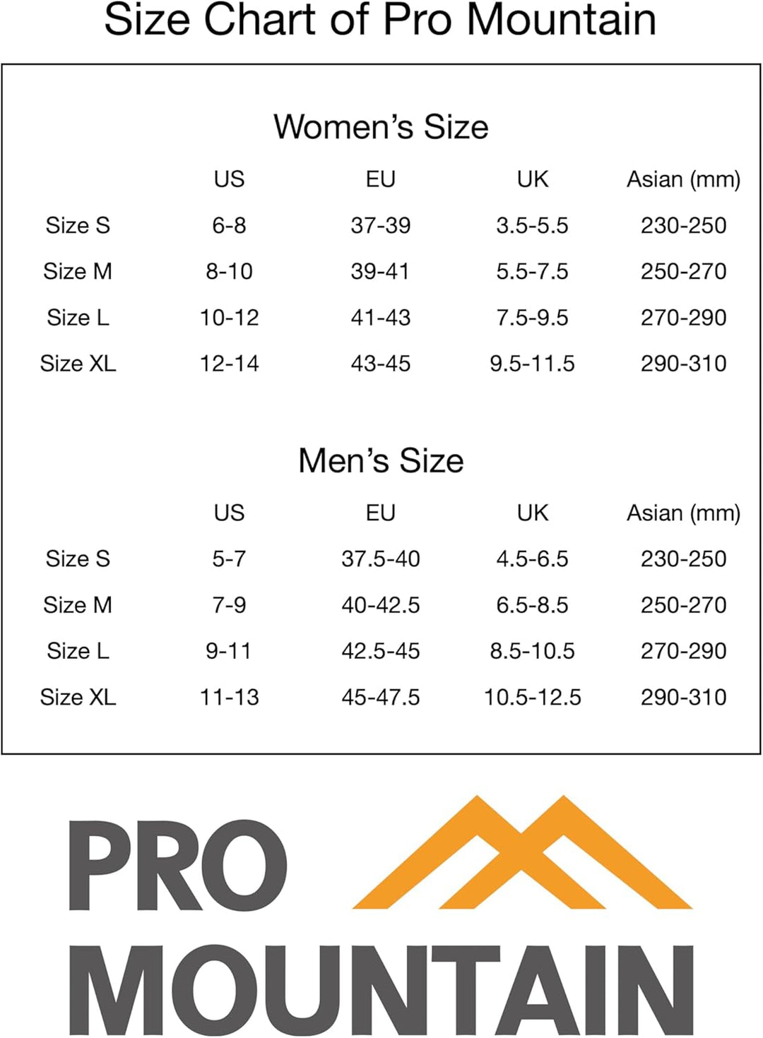 Pro Mountain Sportsocken, aus Baumwolle, mit zusätzlicher Polsterung an den Zehen M(US Women Shoe 7.