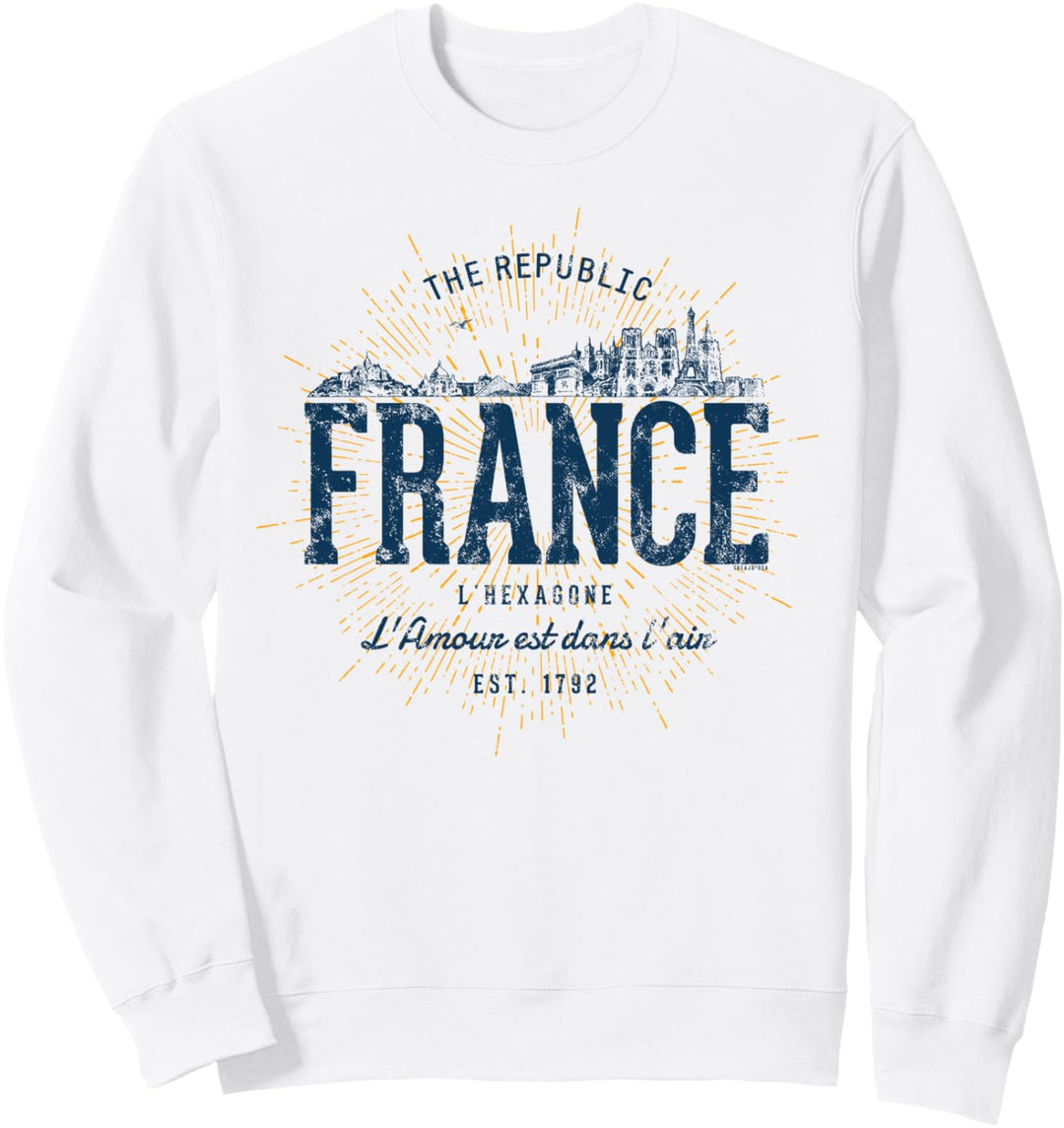 France Retro Stil Vintage Frankreich Sweatshirt