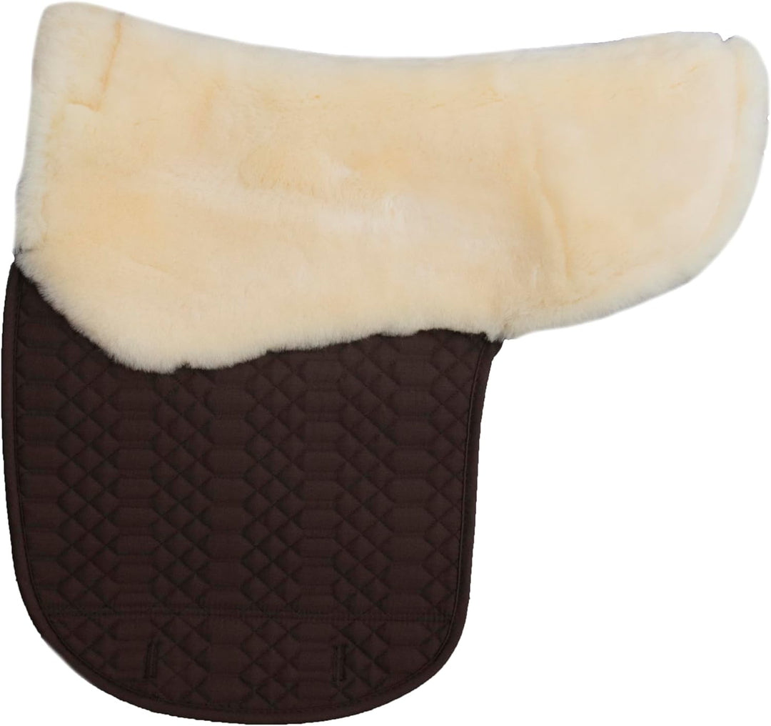Engel Reitsport Lammfell Satteldecke SADEK1 Fell in Sattellage mit Fellrand vorne mocca-med. Dressur