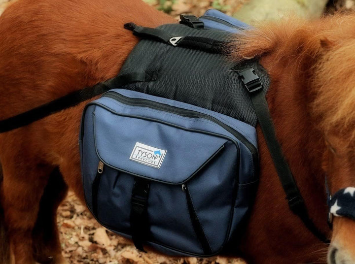 Tysons Breeches Rucksack Blau Trekking Satteltasche Wanderrucksack Packtaschen Minishetty Mini Shett