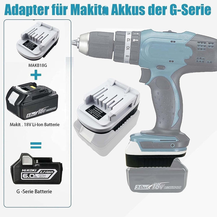 MAKB18G Akku Adapter für Makita 18V LXT Batterie BL1815 BL1820 BL1830 BL1840B, als Ersatz für den Ak