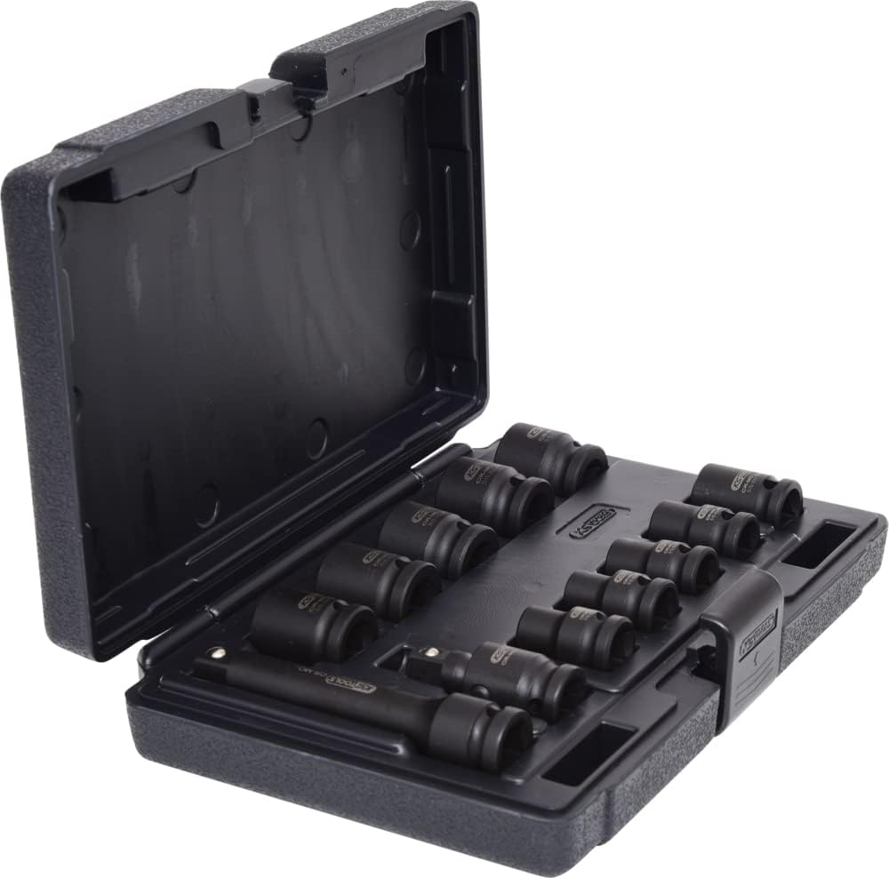 KS Tools 515.0112 1/2" Sechskant-Kraft-Stecknuss-Satz, kurz, 12-tlg.