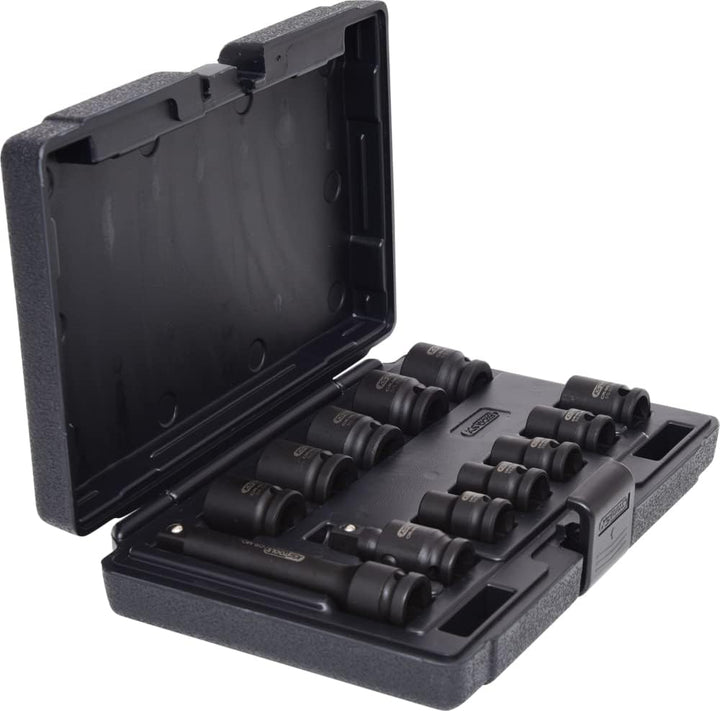 KS Tools 515.0112 1/2" Sechskant-Kraft-Stecknuss-Satz, kurz, 12-tlg.