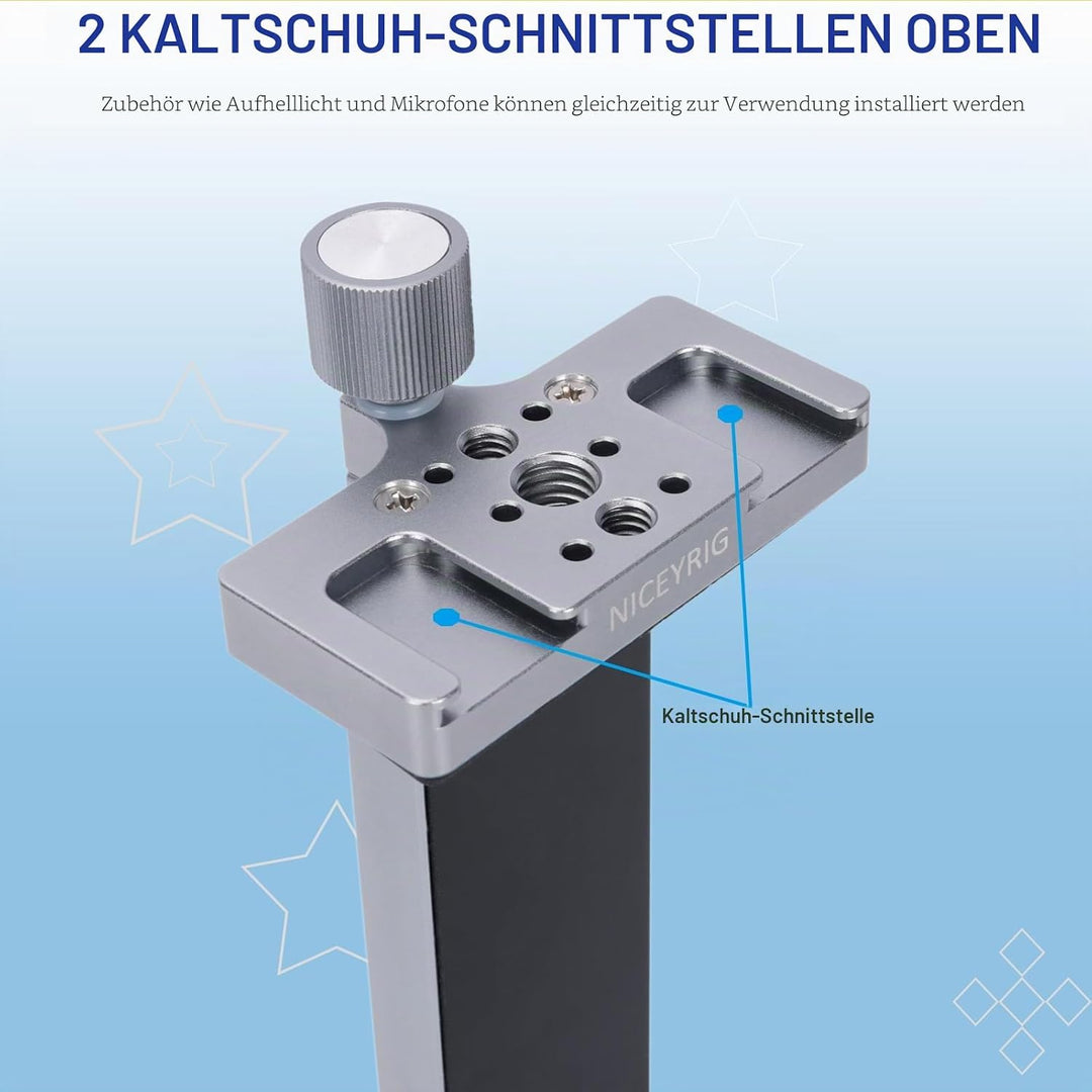 NICEYRIG iPad Stativ-Adapter mit Kaltschuh, Arca Swiss Stativhalterung für iPad Mini 7,9 Zoll / 9,7