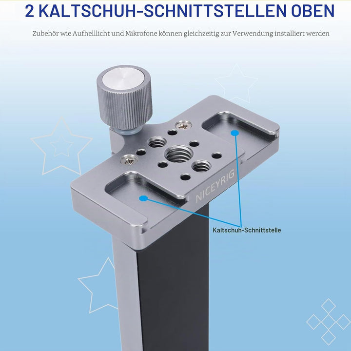 NICEYRIG iPad Stativ-Adapter mit Kaltschuh, Arca Swiss Stativhalterung für iPad Mini 7,9 Zoll / 9,7