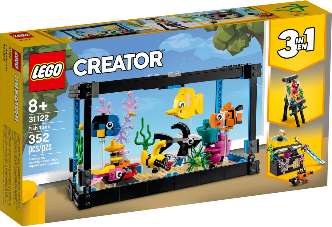 LEGO 31122 Creator 3 in 1 Aquarium Staffelei & Schatztruhe | 3 Modelle in 1 Set