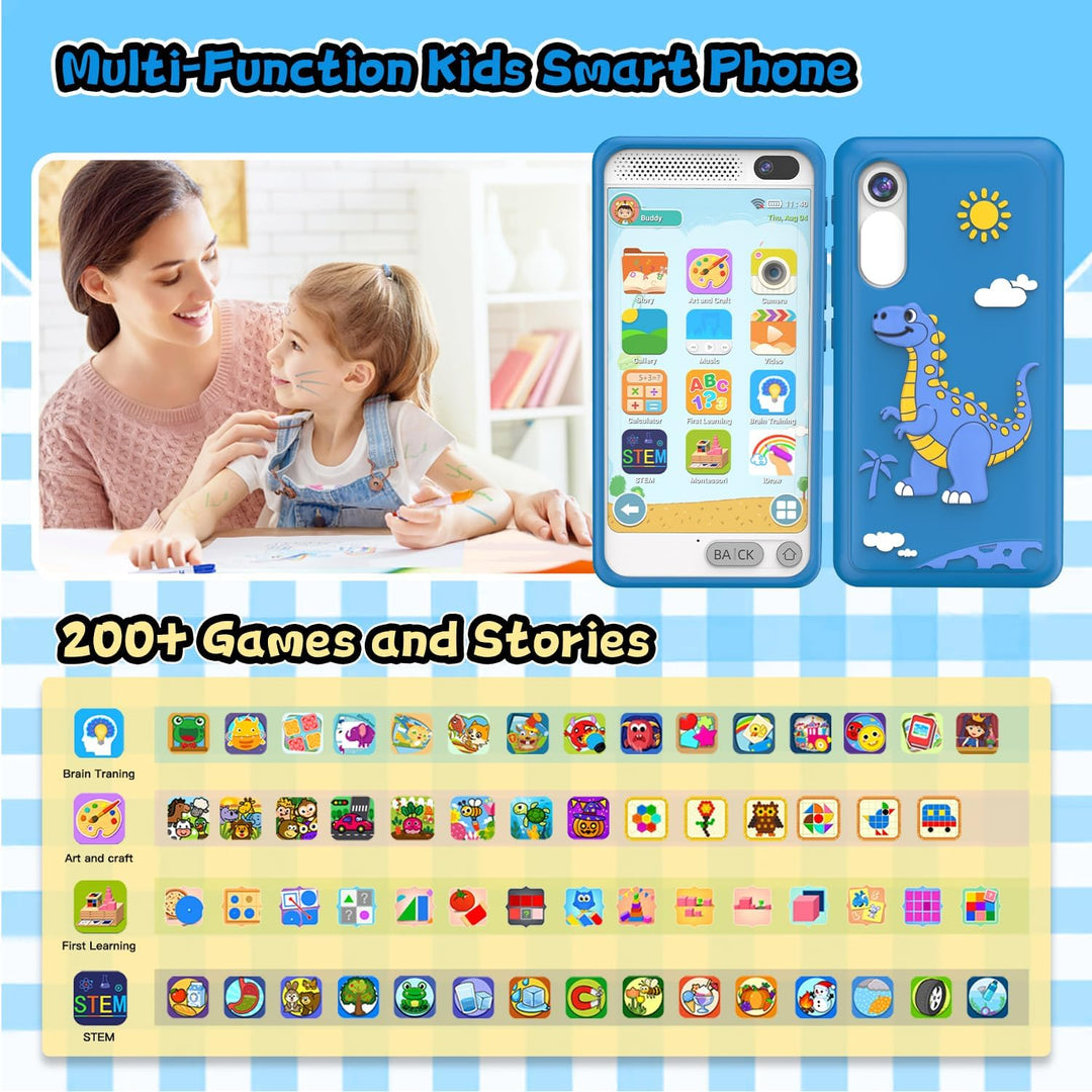 Kinder Handy Smartphone, Kinder Kamera Spielzeug mit Dual-Kamera, Weihnachten Geburtstag Geschenke a